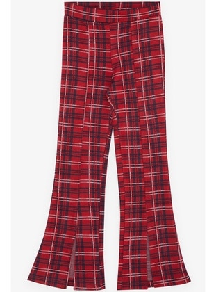 Red - Girls` Pants - Vivline