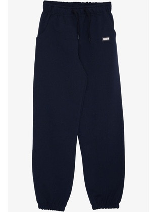 Navy Blue - 350gr - Boys` Sweatpants - Breeze Girls&Boys