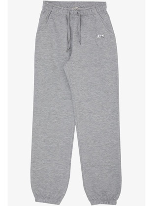 Grey - 350gr - Boys` Sweatpants - Breeze Girls&Boys