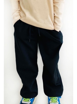 Black - 350gr - Boys` Sweatpants - Breeze Girls&Boys