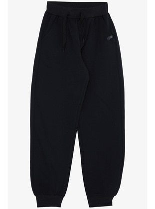 Navy Blue - 350gr - Boys` Sweatpants - Breeze Girls&Boys