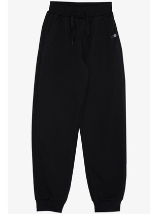 Black - 350gr - Boys` Sweatpants - Breeze Girls&Boys