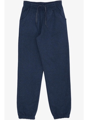 Navy Blue - 350gr - Boys` Sweatpants - Breeze Girls&Boys