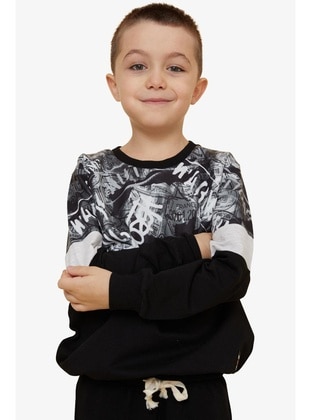 Black - Boys` Sweatshirt - Breeze Girls&Boys