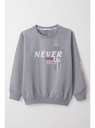 Grey - 350gr - Boys` Sweatshirt - Breeze Girls&Boys