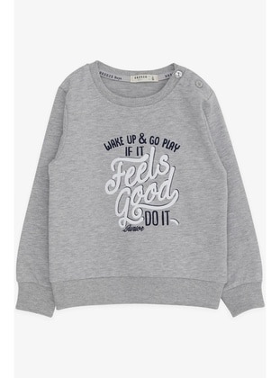 Grey - Boys` Sweatshirt - Breeze Girls&Boys