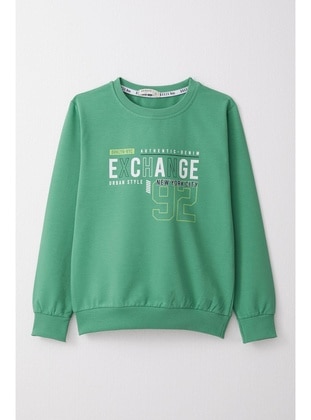 Mint Green - 350gr - Boys` Sweatshirt - Breeze Girls&Boys