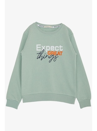 Mint Green - 350gr - Boys` Sweatshirt - Breeze Girls&Boys