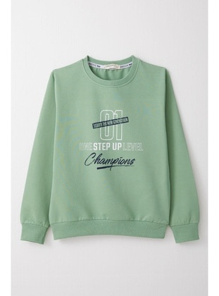 Mint Green - 350gr - Boys` Sweatshirt - Breeze Girls&Boys