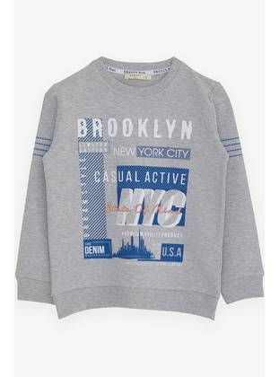 Light Gray - Boys` Sweatshirt - Breeze Girls&Boys