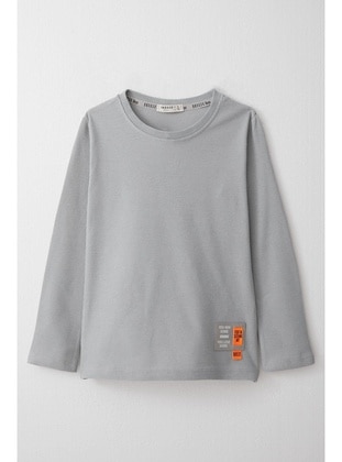 Light Gray - 200gr - Boys` Tops - Breeze Girls&Boys