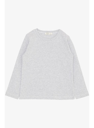 Light Gray - 200gr - Boys` Tops - Breeze Girls&Boys