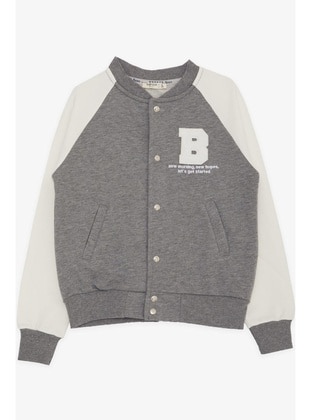 Dark Gray - 600gr - Boys` Jacket - Breeze Girls&Boys