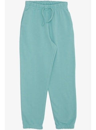 Sea Green - 350gr - Girls` Sweatpants - Breeze Girls&Boys