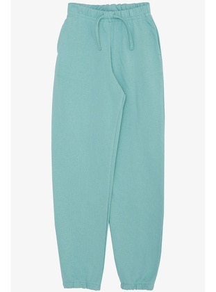 Sea Green - 350gr - Girls` Sweatpants - Breeze Girls&Boys