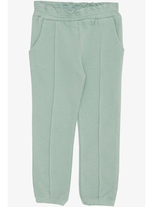 Mint Green - 350gr - Girls` Sweatpants - Breeze Girls&Boys