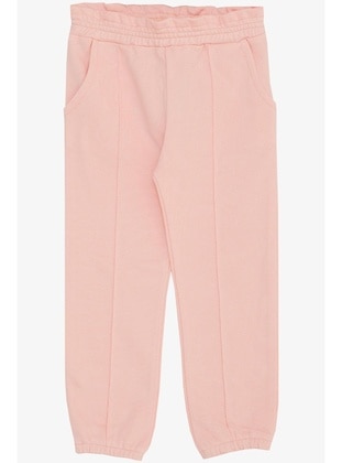 Pink - 350gr - Girls` Sweatpants - Breeze Girls&Boys