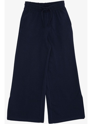 Navy Blue - 350gr - Girls` Sweatpants - Breeze Girls&Boys