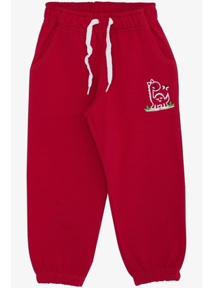 Fuchsia - 350gr - Girls` Sweatpants - Breeze Girls&Boys