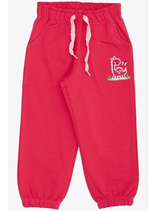 Pink - 350gr - Girls` Sweatpants - Breeze Girls&Boys