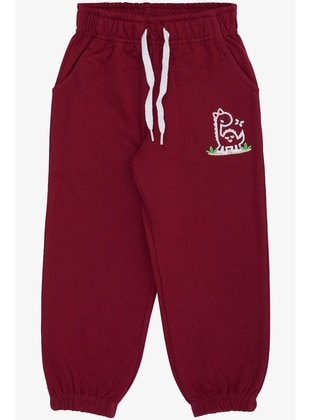 Cherry Color - 350gr - Girls` Sweatpants - Breeze Girls&Boys