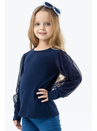 Navy Blue - Girls` Tops - Breeze Girls&Boys