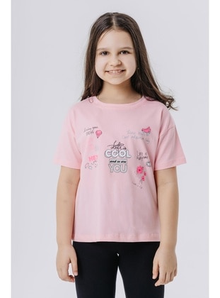 Powder Pink - Girls` T-Shirt - Breeze Girls&Boys