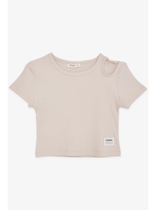 Beige - Girls` T-Shirt - Breeze Girls&Boys