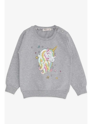 Gray - Girls` Sweatshirt - Breeze Girls&Boys