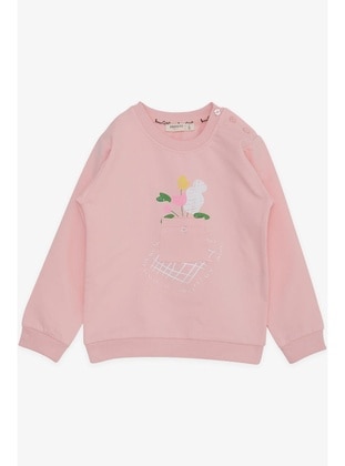 Pink - 300gr - Girls` Sweatshirt - Breeze Girls&Boys