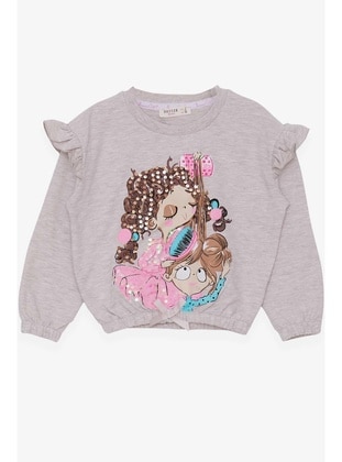 Beige - Girls` Sweatshirt - Breeze Girls&Boys