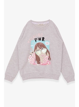 Beige - Girls` Sweatshirt - Breeze Girls&Boys