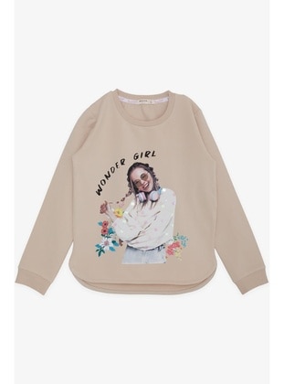 Beige - Girls` Sweatshirt - Breeze Girls&Boys