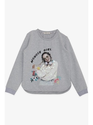 Grey - Girls` Sweatshirt - Breeze Girls&Boys