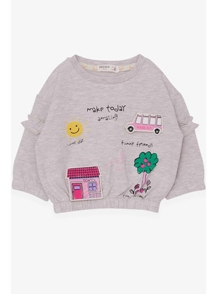 Beige - Girls` Sweatshirt - Breeze Girls&Boys