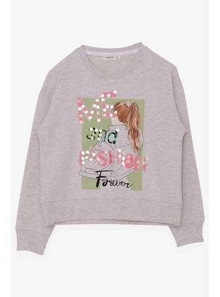 Beige - Girls` Sweatshirt - Breeze Girls&Boys