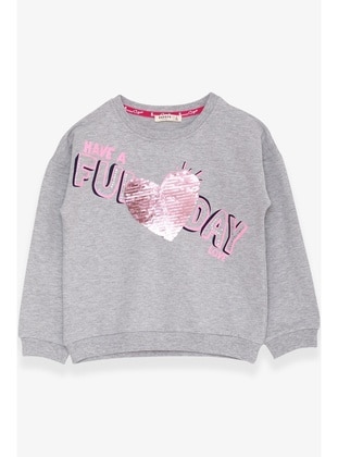 Light Gray - Girls` Sweatshirt - Breeze Girls&Boys