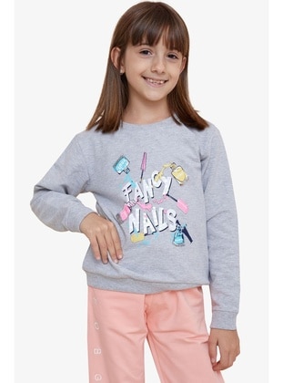 Grey - Girls` Sweatshirt - Breeze Girls&Boys