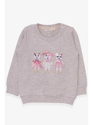 Beige - Girls` Sweatshirt - Breeze Girls&Boys