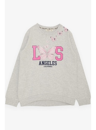 Light Gray - Girls` Sweatshirt - Breeze Girls&Boys