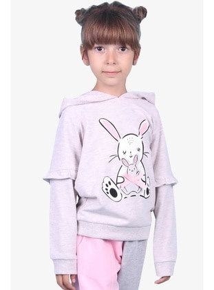 Beige - Girls` Sweatshirt - Breeze Girls&Boys