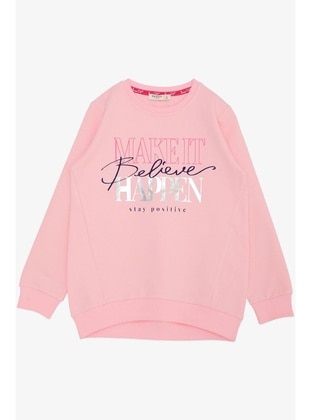 Pink - 300gr - Girls` Sweatshirt - Breeze Girls&Boys