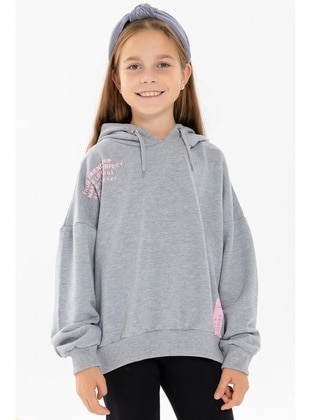 Grey - Girls` Sweatshirt - Breeze Girls&Boys