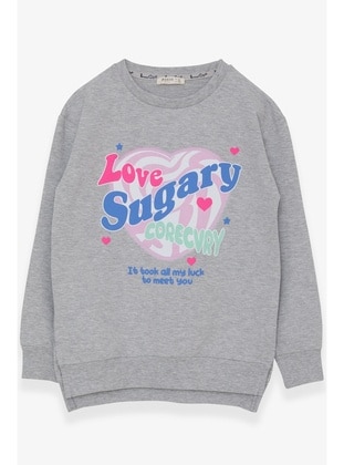 Light Gray - Girls` Sweatshirt - Breeze Girls&Boys