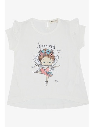 White - 150gr - Girls` T-Shirt - Breeze Girls&Boys