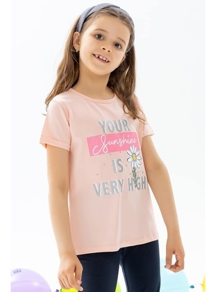 Salmon - Girls` T-Shirt - Breeze Girls&Boys