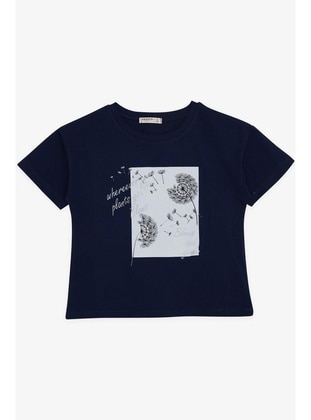 Navy Blue - Girls` T-Shirt - Breeze Girls&Boys