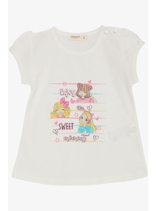 White - 150gr - Girls` T-Shirt - Breeze Girls&Boys