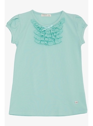 Sea Green - 150gr - Girls` T-Shirt - Breeze Girls&Boys