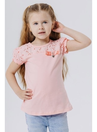 Salmon - Girls` T-Shirt - Breeze Girls&Boys